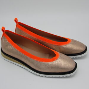 Manoletina Metalizada Suela Bicolor