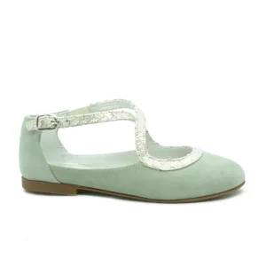 Zapato Ante Tiras Cruzadas Piel