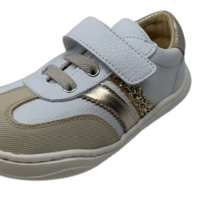 Deportiva "Flex" Gomas/Velcro Gliter Oro